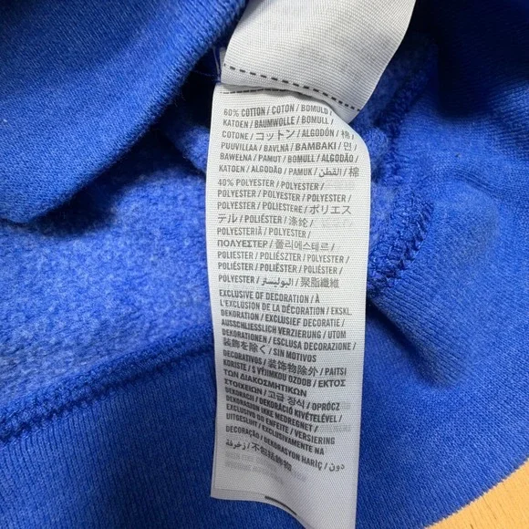 Hollister Surf Errday Crewneck Sweatshirt Men's L Blue Neon Graphic Pullover - Picture 5 of 6